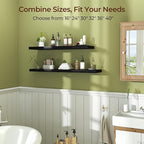 Fun Memories Floating Shelves for Wall 36 Inch Set of 3, Farmhouse Floating Shelves with Invisible Heavy Duty Bracket, 10 Inc