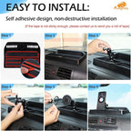 Aunginsy Center Console Dash Storage Tray with Magnetic Suction Phone Holder Compatible with Hummer H3 2005-2009, Dashboard Multi-Functional Mobile Phone Mount Storage Box Organizer Tray Accessories