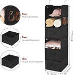 GRANNY SAYS 6-Shelf Hanging Closet Organizers and Storage, Separable to 2 Pack 3-Shelf Closet Hanging Organizer with 3 Drawer