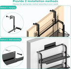 bukfen Over the Door Shoe Organizer, 6-Tier Adjustable Door-Mounted/Wall-Mounted Shoe Rack, Heavy-Duty Metal Storage for Clos