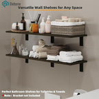 Floating Shelf Board for Wall 5/8" – No Brackets – 36" L x 12" W x 0.6" T Ash Melamine Wood Floating Shelves for Bathroom, Ki
