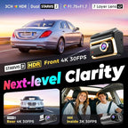 DDPAI 4K 3-Channel Dash Cam,Dashcam for Cars with 128G eMMC+CPL,Front & Rear & Inside(2160P+2160P+1080P),Dual STARVIS 2 Senso
