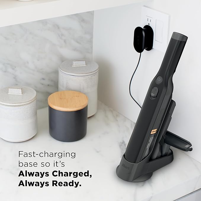 Shark WANDVAC Cordless Hand Vac, Lightweight, Versatile and Portable at 1.4 lbs., Powerful Suction for Pet Hair, Charging Doc