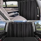 XCBYT Car Privcay Curtains - Car Camping Divider Curtains with Stainless Steel Adjustable Length Crossbar Window Shades for Van SUV Pickup Truck Travel Nap Camping
