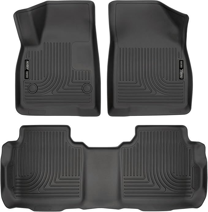 Husky Liners Weatherbeater Floor Mats | Fits 2019-2026 Chevrolet Blazer; 2017-2026 Cadillac XT5; 17-23 GMC Acadia | Front & 2nd Row, 3-pc Black - 99141