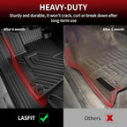 LASFIT Floor Mats & Trunk Mat for Honda Accord Sedan 2026 2025 2024 2023 (Gasoline & Hybrid), All Weather TPE Floor Liners 1st & 2nd Row & Cargo Mat Full Set, Black