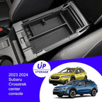 2024 2025 2026 Crosstrek Center Console Organizer Tray for 2024 2025 2026 Subaru Crosstrek Hybrid 2024 Impreza Center Armrest Storage Box for Crosstrek 2024 Accessories Storage Box Double Layer