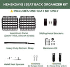 HEMSKDAYS Aluminum Rigid Molle Panel for Truck & SUV Seat Back (1 Seat Kit) – Upgraded Anti-Wobble Headrest Mount, Heavy Duty Tactical Gear Rack Compatible with F-150, Silverado, Ram, Tacoma & 4Runner