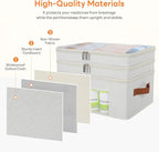 3-Tier Medicine Organizer for Cabinet, Foldable Medicine Storage Box with Clear Cover and Leather Handle, Empty First Aid Kit