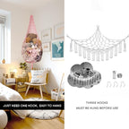 Amdermi Stuffed Animal Hammock Corner Hanging Net for Stuff Animal Storage Macrame Plush Toy Holder-Perfect for Tiny Space Wa