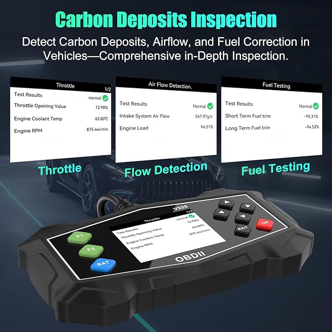 OBD2 Scanner Diagnostic Tool, Professional Automotive Scanner with Battery Test, Check Engine Light Code Reader, Data Stream,