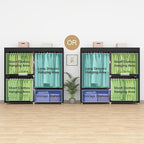 MOGELAFOO 62.5" Closet Wardrobe, Portable Closet for Bedroom, Freestanding Clothes Rack with Non-Woven Fabric Cover, 3 Hangin