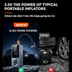 Cordless Tire Inflator Portable Air Compressor, 150PSI with Power Bank Function, Large LED Screen, Auto Shut-Off, 10 FT Car Cord & Type-C Cable for Car Motorcycle Bike Ball