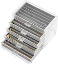 Necklace Organizer Box with 5 Drawers 30 Compartments, Dustproof Velvet Necklace Display Tray, Acrylic Necklaces Display Case