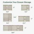 Kootek 16 Pack Drawer Organizer Clothes, Dresser Drawer Organizers for Clothing Fabric Foldable Closet Organizers and Storage