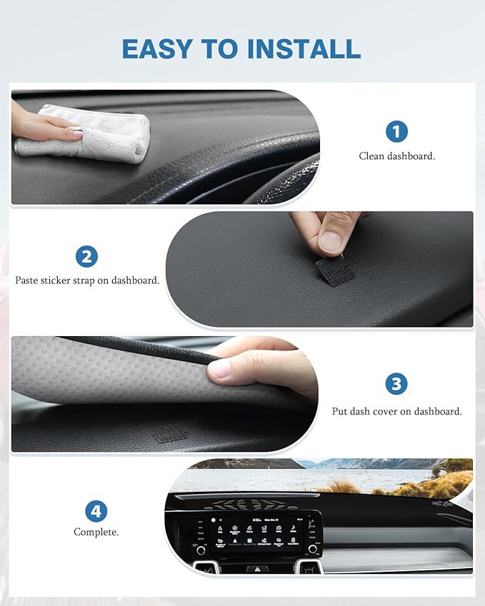 FIILINES Dash Cover for Nissan Frontier 2022-2025, Dashboard Mat Frontier Accessories Dashboard Cover Sunshade Nonslip Mesh P