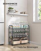 SONGMICS Shoe Rack, 4 Tier Shoe Organizer for Closet, Holds up to 16 Pairs of Shoes, Shoe Rack for Front Door Entrance, Metal