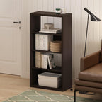 Furinno Viola Book Shelf, 4-Tier Bookshelf, Extra Thick Frame Bookcase with Open Shelf, Open Back Design, 11.3" x 23.2" x 45.