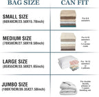 Roomimaster Vacuum Storage Bags, Vacuum Seal Space Saver Bags for Clothing, Travel Lugggage, Carry-on, Blankets, Comforters, 