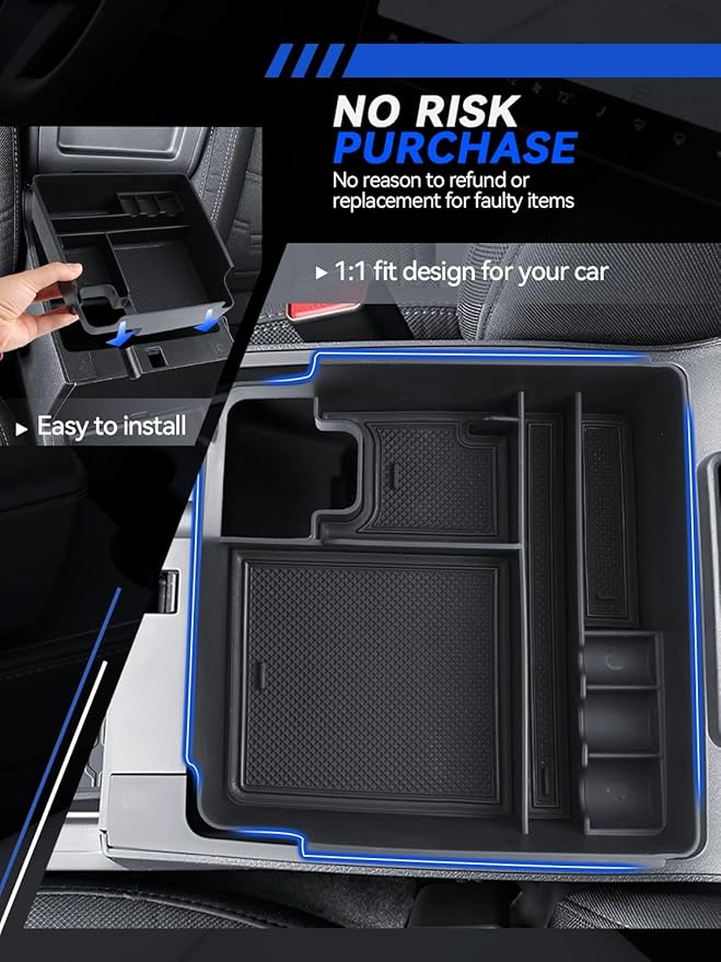 for Frontier Center Console Organizer 2022 2023 2024 2025 Frontier Accessories Armrest Tray Middle Storage Box Insert Container Durable ABS Plastic