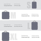 PANDA JOYS 4 Set Compression Packing Cubes Travel - Travel Accessories Expandable Packing Organizers for Carry On - Essential