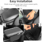 NBTEPEM Bling Gray Car Center Console Cover, Leather Car Arm Rest Cover with 2 Storage Bags, Universal Auto Armrest Protector Storage Box, Bling Accessories Interior for Most Vehicles