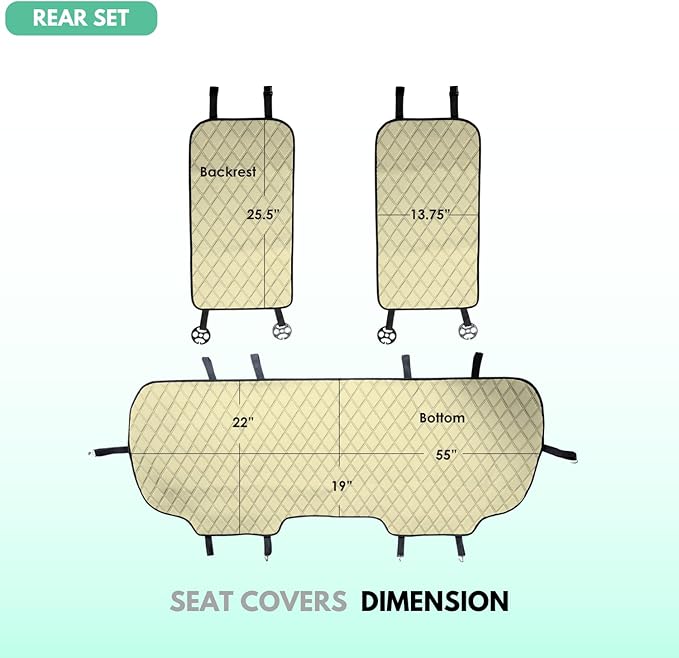 FH Group Car Seat Cover Cushion - Cars Trucks SUV, Neosupreme Car Seat Cushions, Waterproof Car Seat Cover Cushion, Universal