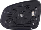 TRQ Passenger Side Heated Mirror Glass with Backing Plate Compatible with 2013-2015 Toyota RAV4 TO1325126