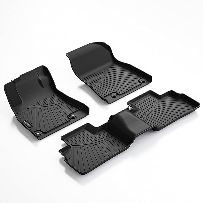All Weather Floor Mats Fit for Nissan Sentra 2020-2025 TPE Liners Sentra Accessories Set All Season Guard Odorless Anti-Slip Floor Mats Black
