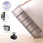 Hat Organizer for Baseball Caps,set of 6, Transparent Storage Box Hat Holder With Clear Magnetic Door, Stackable Rack, Easy t