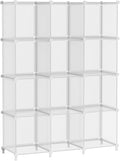 AWTATOS Cube Storage Organizer, Closet Organizers and Storage, 12 Cube Shelves Bookshelf, DIY Stackable Plastic Clothes Organ