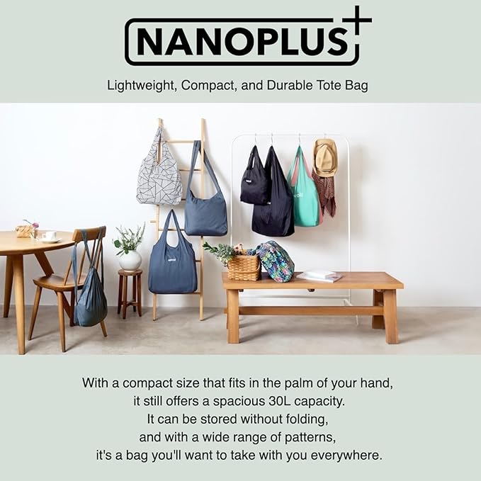 Compact Reusable Grocery Tote Bag – Lightweight, Foldable & Packable Shopping Bag for Travel