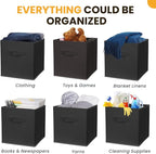 Large Storage Cubes- 13 Inch Cube Storage Bins for Organizing Shelves Kallax - Nursery Closet Organization Bins for Clothes B