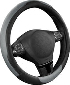 Road Comforts Steering Wheel Cover, Breathable Anti-Slip Leather Steering Wheel Cover, Universal Fit 14.5–15 Inch, Comfortabl