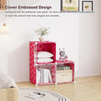 C&AHOME Cube Storage Organizer with Doors, 3-Cube Shelves, DIY Plastic Modular Bookshelf, Closet Clothes Storage Shelving Ide