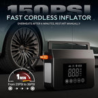 Hieha 4000A Portable Jump Starter with Air Compressor, 12V Car Battery Power (All Gas 8L Diesel) with 150PSI Tire Inflator