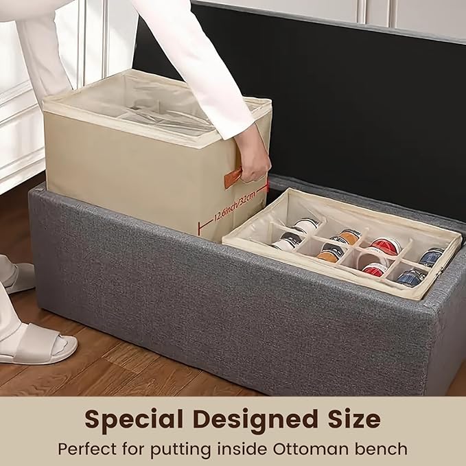 2 Pack Shoe Organizer for Closet, Large Shoe Box Storage Containers, Foldable Shoe Storage Organizer Box Bin with Adjustable 