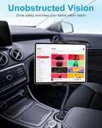 GDZN Cup Holder Car Tablet Holder, 10.2" Gooseneck Flexible Long Arm Tablet Mount for Truck SUV Pickup, 360° Adjustable Cupholder for iPad Pro 12.9 11 Air Mini, Galaxy Tab, iPhone 17, 4-13" Devices