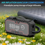 Jump Starter with air Compressor, 5000A Emergency Starter Jump Box (Gas 9L/Diesel 8L), Jumper Cable Jump Starter Portable with air Compressor 160PSI, car Roadside Emergency kit, SOS Light