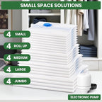 Vacuum Storage Bags,20Pack Vacuum Seal Bags with Electric Air Pump,Vacuumm Seal Bag for Clothing,Travel,Clothes,Comforters,Bl