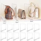 12 Pack Shelf Dividers, Adjustable Shelf Dividers for Closet Organization with Non-Slip Design, Clear Acrylic Shelf Dividers 