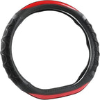 GIANT PANDA Steering Wheel Cover for Nissan Altima Rogue - Car Steering Wheel Cover for Nissan D Shape(Red-D-Shaped)