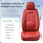 Coverado Car Seat Covers Full Set, Premium Nappa Leather Seat Covers for Car, Waterproof Car Seat Protector with Lumbar Suppo