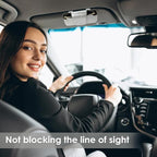 Sunglass Holder for Car Visor, Car Sunglasses Holder Leather, Eyeglasses Holder Glasses Storage Case Visor Accessories
