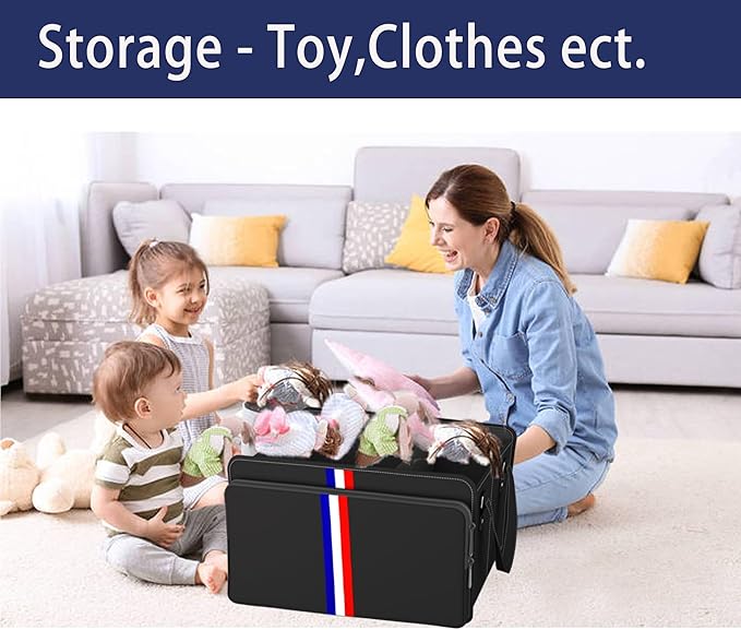 Homeve Trunk Organizer for Car, Waterproof Collapsible 3 Compartments Car Organizer, Foldable Storage for Car Accessories, Too