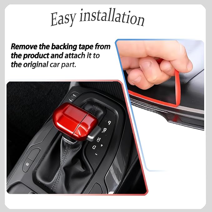 Gear Shift Cover,for 2024-2026 Kia K4/Kia Carnival 2025/k5 2025 /Kia Sorento 2024-2026,Car Center Console Gear Shift Knob Cover Trim Cap - Wine Red