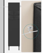 SONGMICS Wardrobe Closet, 65 Inch Heavy Duty Portable Closet, Freestanding Closet Organizer, Clothes Rack with Cover, 2 Hangi