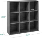 Best Choice Products 9-Cube Storage Organizer, 13.5in Shelf Opening, Bookcase, Display Shelf, Customizable w/ 3 Removable Bac