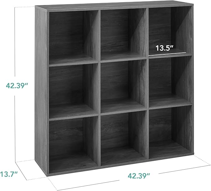 Best Choice Products 9-Cube Storage Organizer, 13.5in Shelf Opening, Bookcase, Display Shelf, Customizable w/ 3 Removable Bac