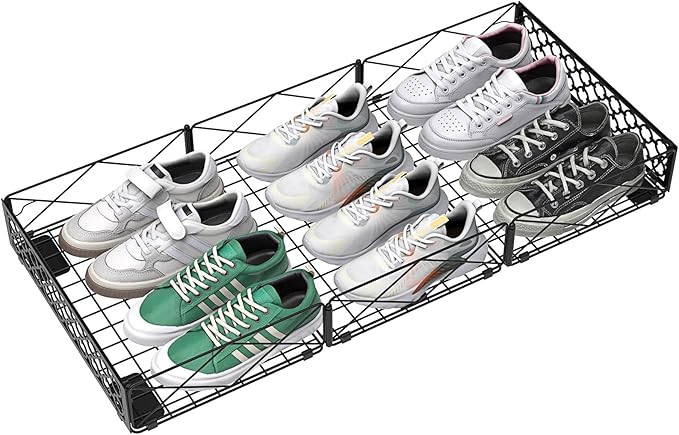 NADAMOO Large Under Bed Storage with Wheels, Low Profile Rolling Under Bed Storage Containers，Foldable Metal Under the Bed Or